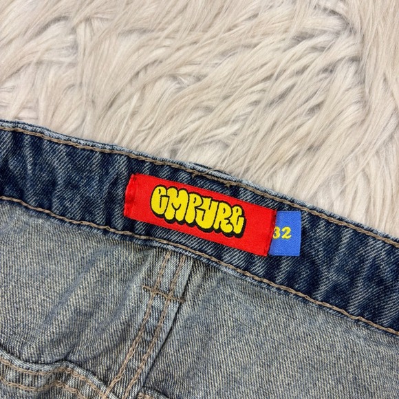 Empyre Men's Unisex 32 Medium Wash Baggy Jeans Drawstring Street Urban Skater - Picture 3 of 8